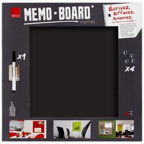 Tableau mémo board noir 50 x 50 cm