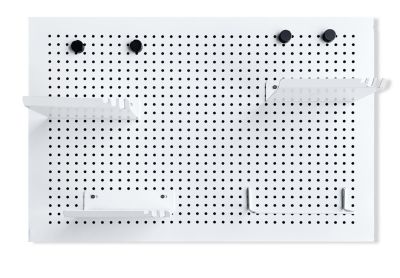 Tableau mémo perforé blanc l.40 x H.60 cm Ariane