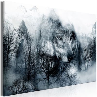 Tableau Mountain Predator 1 Pièce Wide Black and White 90x60 cm