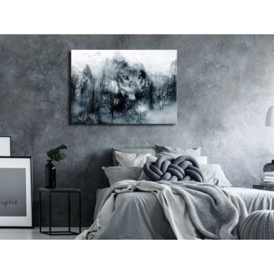 Tableau Mountain Predator 1 Pièce Wide Black and White 90x60 cm
