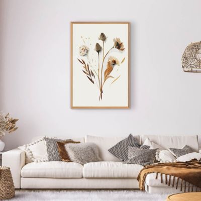Tableau mural encadré fleurs réels 65x97 cm Fabriqué en France