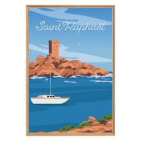 Tableau mural encadré illustration le dramont 65x97 cm Fabriqué en France