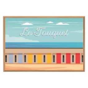 Tableau mural encadré illustration le touquet 65x97 cm - Fabriqué en France