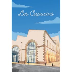 Tableau mural encadré illustration les capucins brest 65x97 cm - Fabriqué en France