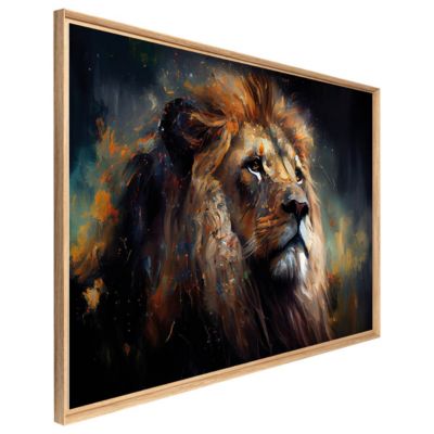 Tableau mural encadré lion 65x97 cm Fabriqué en France