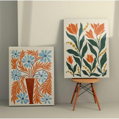 Tableau nature 70s tons orangés (set de 2)