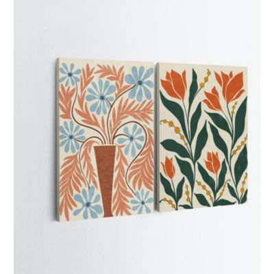 Tableau nature 70s tons orangés (set de 2)