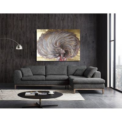 Tableau peinture femme cheveux au vent 120 x 90 cm - WEELNESS