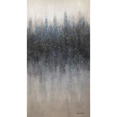 Tableau peinture nuance de bleu 140 x 90 cm - EVANESCENCE