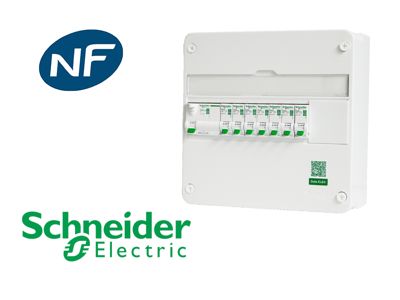 Tableau précâblé 6 disj + 1 ID Schneider Resi9 XP à vis