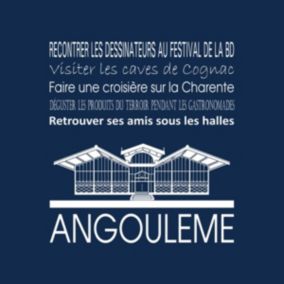 Tableau sur toile angoulême navy 30x30 cm - Fabriqué en France