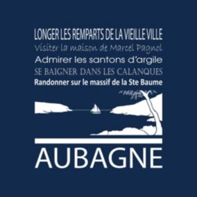 Tableau sur toile aubagne navy 30x30 cm - Fabriqué en France