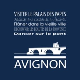 Tableau sur toile avignon navy 30x30 cm - Fabriqué en France