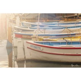 Tableau sur toile barques cassis 30x45 cm - Fabriqué en France