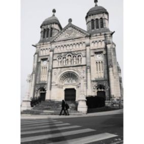 Tableau sur toile basilique saint fergeux besançon 45x65 cm - Fabriqué en France