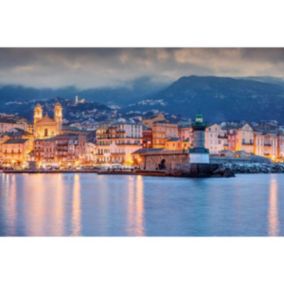 Tableau sur toile bastia de nuit 45x65 cm - Fabriqué en France