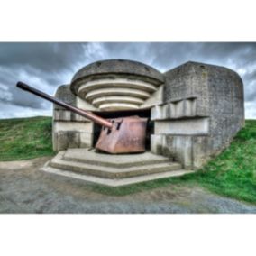 Tableau sur toile batterie de longues-sur-mer 65x97 cm - Fabriqué en France