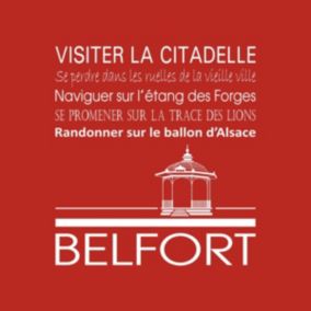 Tableau sur toile belfort rouge 30x30 cm - Fabriqué en France