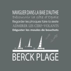 Tableau sur toile berck plage gris30x30 cm - Fabriqué en France