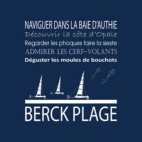 Tableau sur toile berck plage navy 30x30 cm - Fabriqué en France