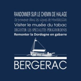 Tableau sur toile bergerac navy 30x30 cm - Fabriqué en France