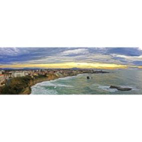 Tableau sur toile biarritz en hiver 45x135 cm - Fabriqué en France