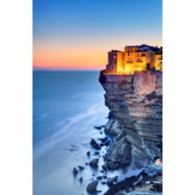 Tableau sur toile bonifacio de nuit 45x65 cm - Fabriqué en France