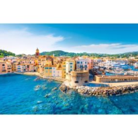 Tableau sur toile bord de mer à saint-tropez 45x65 cm - Fabriqué en France