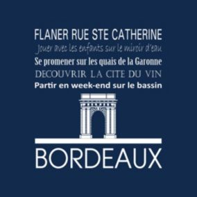 Tableau sur toile bordeaux navy 30x30 cm - Fabriqué en France