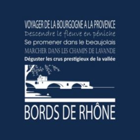 Tableau sur toile bords de rhône navy 30x30 cm - Fabriqué en France