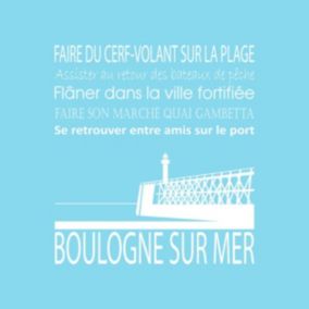 Tableau sur toile boulogne bleu clair 30x30 cm - Fabriqué en France