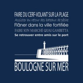 Tableau sur toile boulogne navy 30x30 cm - Fabriqué en France