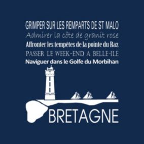 Tableau sur toile bretagne navy 30x30 cm - Fabriqué en France