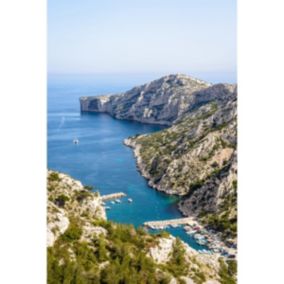 Tableau sur toile calanque de morgiou vue de haut 65x97 cm - Fabriqué en France