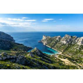 Tableau sur toile calanque de sormiou vue du haut 45x65 cm - Fabriqué en France