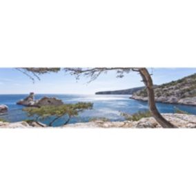 Tableau sur toile calanque sugiton 30x97 cm - Fabriqué en France