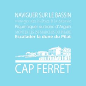 Tableau sur toile cap ferret bleu clair 30x30 cm - Fabriqué en France