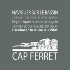 Tableau sur toile cap ferret gris 30x30 cm - Fabriqué en France