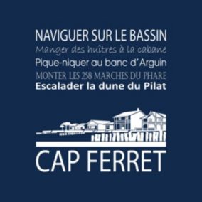 Tableau sur toile cap ferret navy 30x30 cm - Fabriqué en France