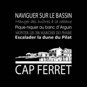 Tableau sur toile cap ferret noir 30x30 cm - Fabriqué en France