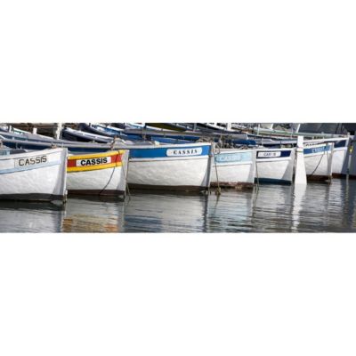 Tableau sur toile cassis barques 30x97 cm Fabriqué en France