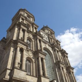 Tableau sur toile cathédrale 45x45 cm - Fabriqué en France