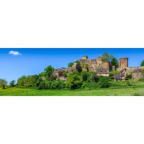 Tableau sur toile château castelnau-bretenoux 30x97 cm - Fabriqué en France