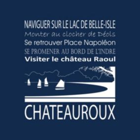 Tableau sur toile châteauroux navy 30x30 cm - Fabriqué en France