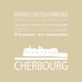 Tableau sur toile cherbourg beige 30x30 cm - Fabriqué en France