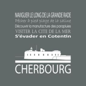 Tableau sur toile cherbourg gris 30x30 cm - Fabriqué en France