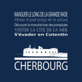 Tableau sur toile cherbourg navy 30x30 cm - Fabriqué en France