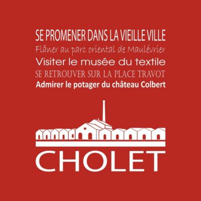 Tableau sur toile cholet rouge 30x30 cm Fabriqué en France