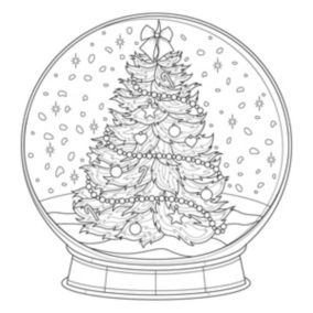 Tableau sur toile à colorier sapin de noël 30x30 cm Fabriqué en France