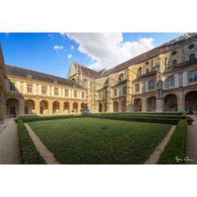 Tableau sur toile cour abbaye saint-rémi de reims 45x65 cm - Fabriqué en France